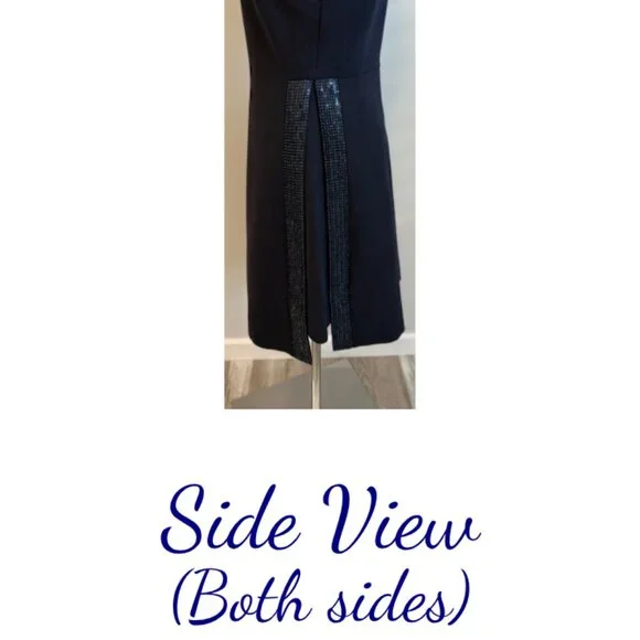 Ted Baker London Navy Sleeveless Sheath Dress Women’s Size 1 - Picture 5 of 8
